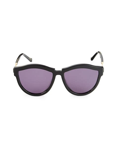 Karen Walker Harvest Hybrid 57mm Round Sunglasses In Purple Lyst Uk