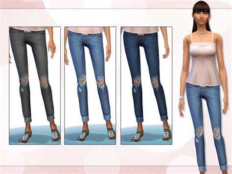 Distressed Jeans Maxis Match The Sims 4 Catalog