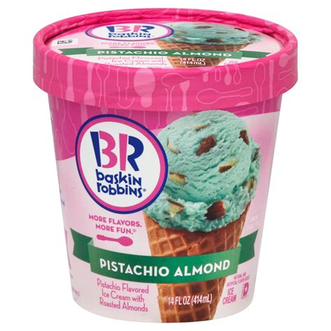 Burt baskin and irv robbins began making ice cream in 1945. Baskin Robbins Pistachio Almond Ice Cream - Shop Ice Cream ...