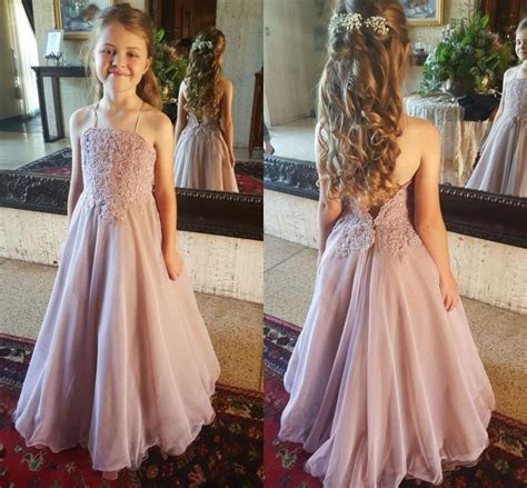 Our dresses for flower girls are filled with sugar, spice, and everything nice! Dusty Pink Lace Flower Girl Dresses For Wedding 2016 ...