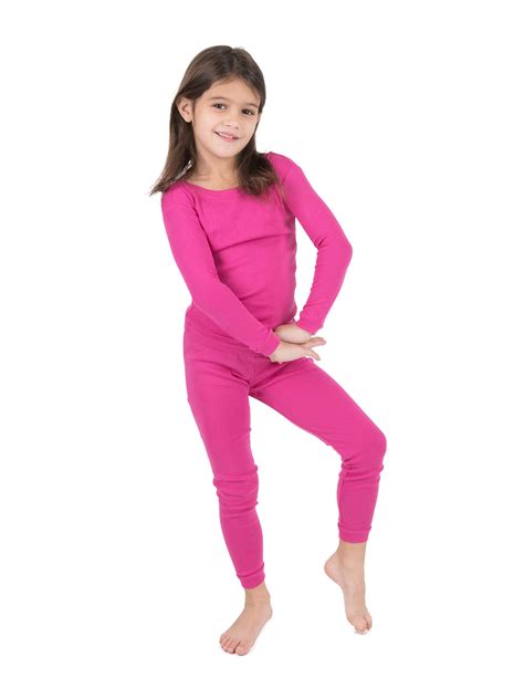 Leveret Kids Pajamas Boys And Girls Solid Colors 2 Piece Pajama Set 100