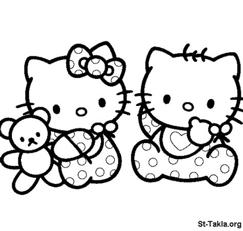 Gambar Hello Kitty Hitam Putih