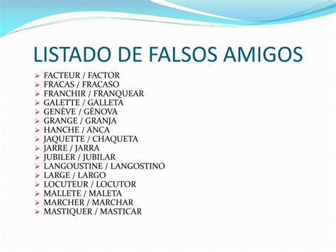 PPT - LISTADO DE FALSOS AMIGOS PowerPoint Presentation, free download ...