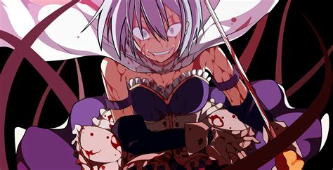Though gore anime is a controversial genre, fans are fascinated by the brutality, violence, and (un)expected bloodshed. blood blue eyes cape dress gloves mahou shoujo madoka magica miki sayaka short hair sword ...
