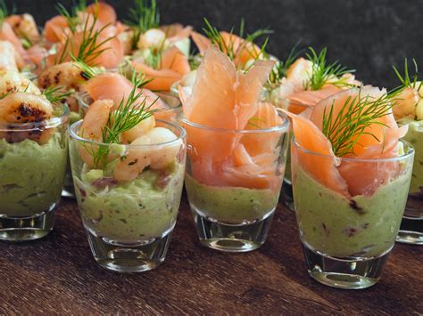 Verrines avocat saumon et sa glace à l aneth Recette de Verrines