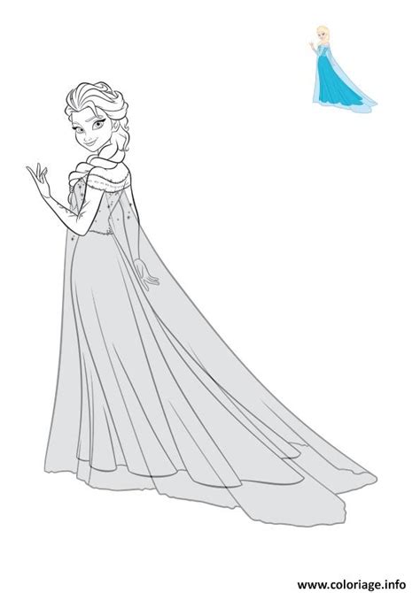 Coloriage elsa à imprimer dessin de elsa à colorier elsa de la reine des neiges qui porte aussi le nom de frozen en anglais. Coloriage Sublime Elsa En Robe De Bal Dessin La Reine Des ...