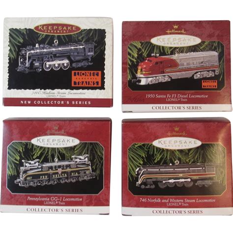 Hallmark Lionel Train Ornaments First 4 in Series 1996 - 1999 Die Cast Locomotives 700E Hudson ...