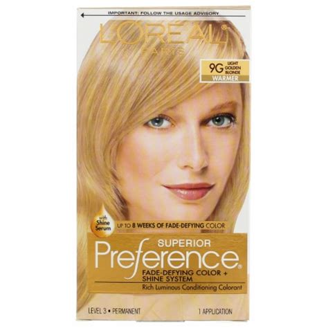 Loreal Paris Superior Preference 9g Light Golden Blonde Permanent Hair Color 10 Ct Bakers