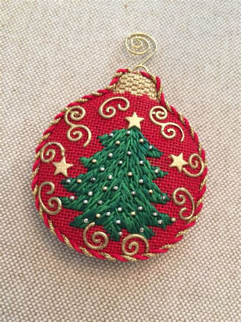 Christmas Tree Ornament Canvas By Amanda Lawford Needlepoint