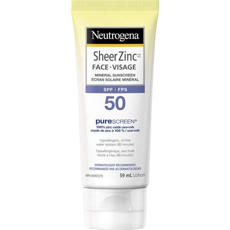 Neutrogena Sheer Zinc Face Mineral Sunscreen