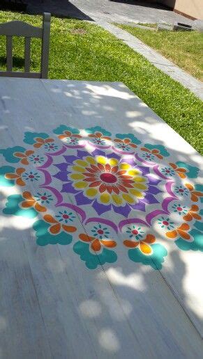Beach themed furniture stencils stenciling techniques on wood. Stencil on wood flooring | { interior motives ...