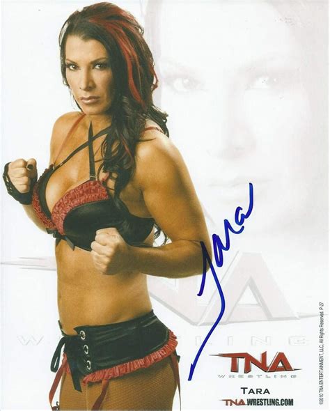 Tara Autographed Wrestling 8x10 Wwetna Tna Logo Victoria At Amazons Sports Collectibles Store