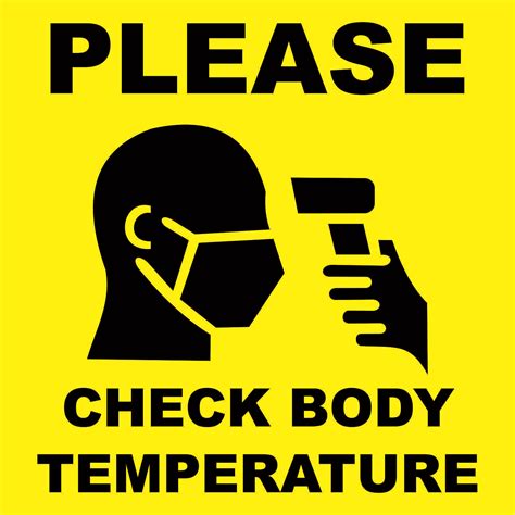 Covid 19 Body Temperature Checking Poster For Safety Signage Rs 90