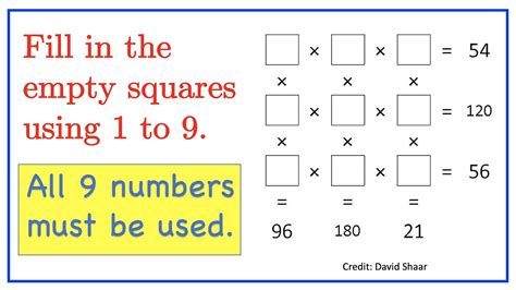 Cross Math Puzzle Multiplication Puzzle With Explanation With