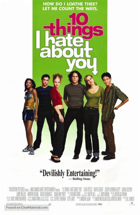 10 Things I Hate About You 1999 Movie Poster