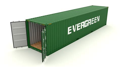 Shipping Container Evergreen 3d Model By Dragosburian