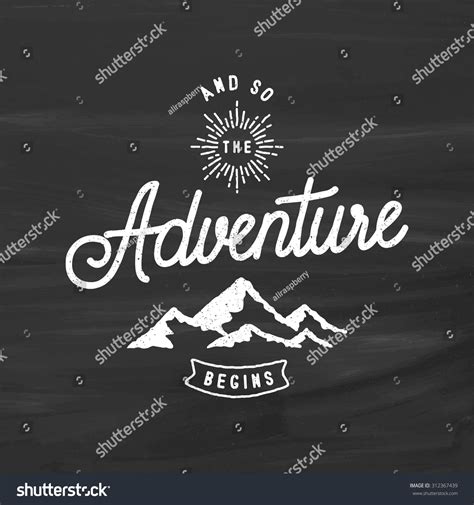 The and the adventure continues trope as used in popular culture. And So The Adventure Begins Vintage Stylized Logo On ...