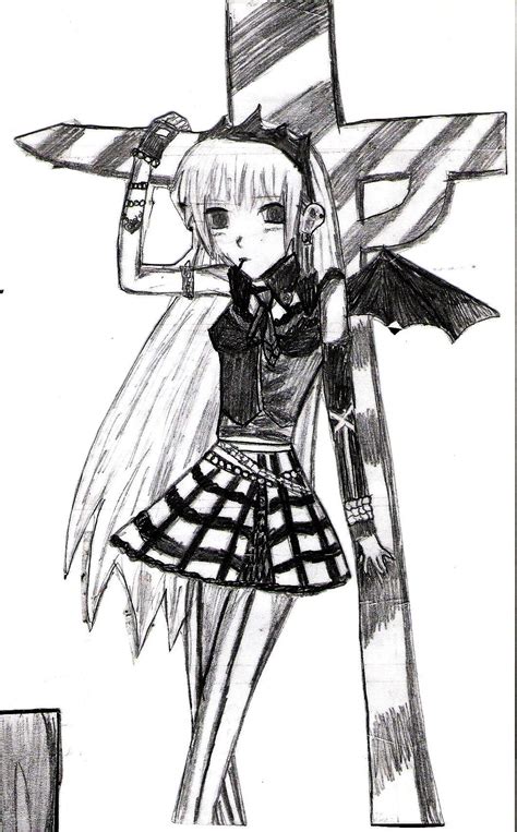 Demon Anime Girl Drawing By Darkang3l Dragoart