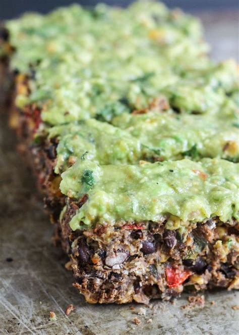 The Most Delicious Meatless Black Bean Meatloaf With Creamy Avocado Verde Sauce Vegan Gluten