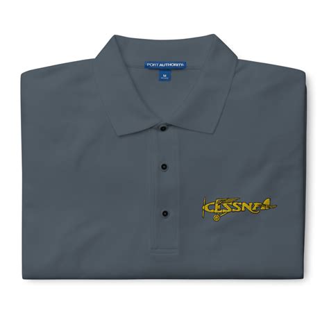 Cessna Vintage Logo Port Authority Embroidered Polo Shirt Cessna At