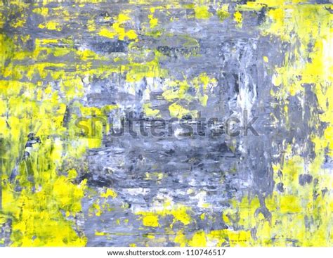 Yellow Grey Abstract Art Painting Stock Photo 110746517 Shutterstock