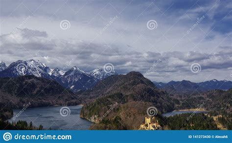 Mountain Panorama With Clouds Lake Forest Stock Photo Image Of Alpine
