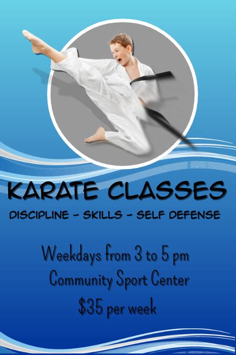Karate Classes Template Postermywall