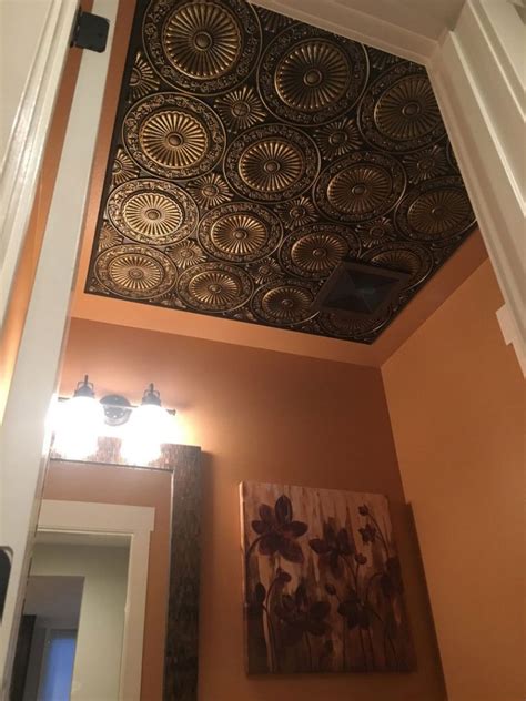 It can be glued over most stable ceiling surfaces including popcorn ceilings and painted to your likeness. Bathroom - Page 2 - DCT Gallery