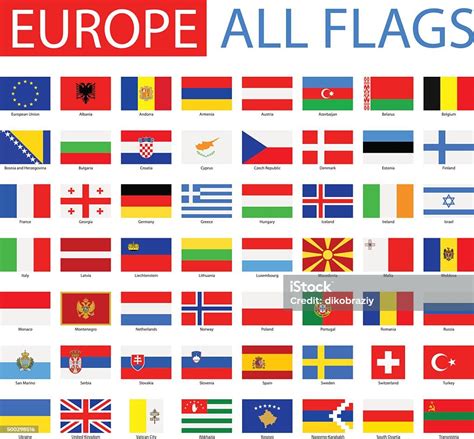 Flags Of Europe Full Vector Collection Stock Vector Art 500298516 Istock