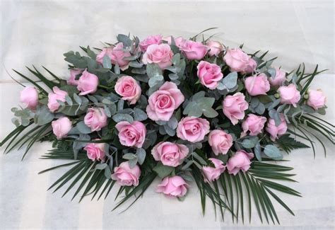 Pale Pink Rose Funeral Spray Cambridge Funeral Flowers Cambridge