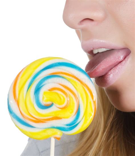 The Girl With A Sugar Candy Stock Photo Image Of Portrait Girl 21875260