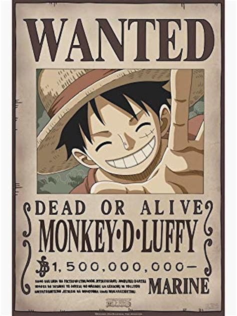 Luffy Wanted Poster Original