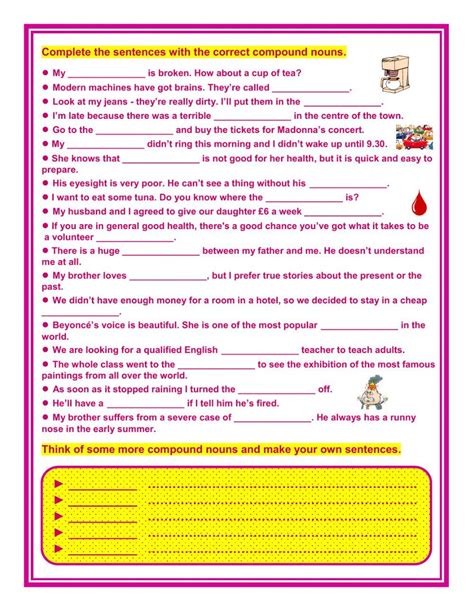 Compound Nouns Interactive And Downloadable Worksheet Check Your