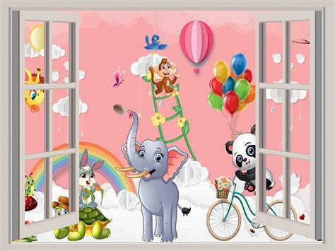 Color Solution 3d Window Wallpaper Wall Sticker For Home Décor Living
