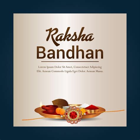 Premium Vector Raksha Bandhan Celebration Greeting Card With Crystal