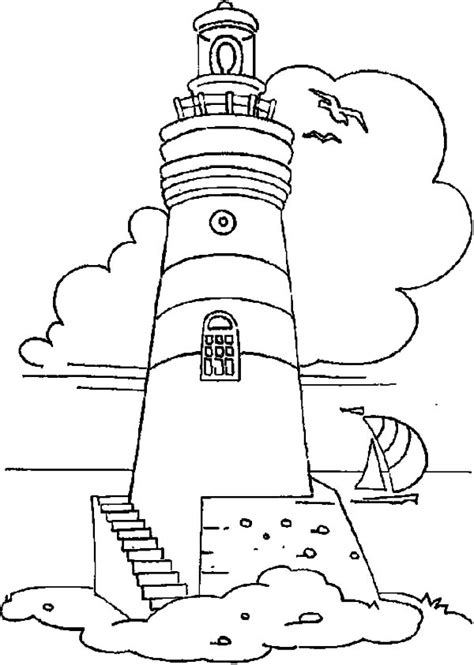 Therefore, a lighthouse is an important structure for mariners and navigators. Lighthouse And Sailing Boat Coloring Pages - Download ...