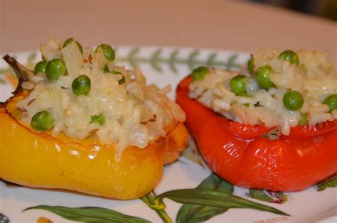 Stuffed Peppers Red Yellow With Rice Pennys Recipes