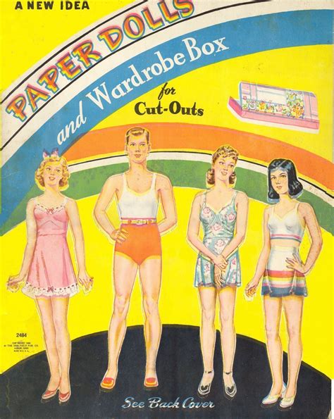 Vintge 1944 Wardrobe Box Paper Doll Laser Reproductin~lo Price~orig
