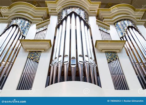 Pipe Organ In The Concert Hall Stock Image Image Of Musical