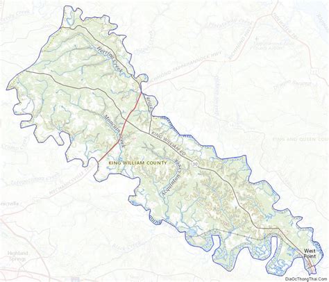 Map Of King William County Virginia