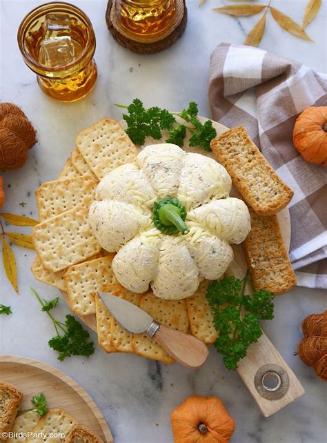 Pumpkin Shaped Cheese Ball Appetizer Party Ideas Party Printables Blog