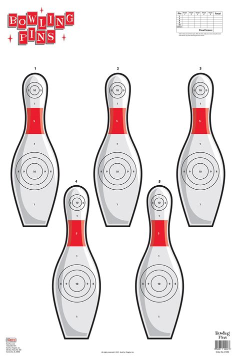 Bowling Pins 21050 Gunfun Targets Inc