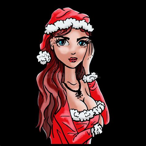 A Christmas Woman Stock Illustration Illustration Of Nice