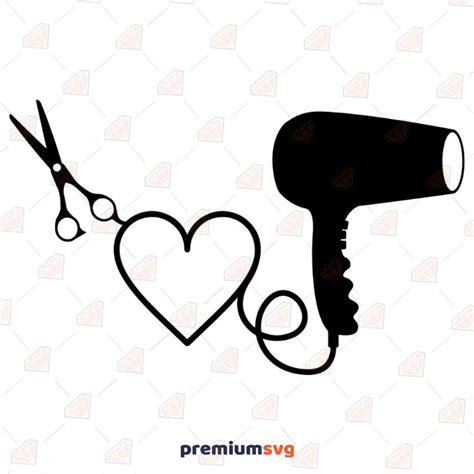 Hairdresser With Heart Svg Cut Files Premiumsvg