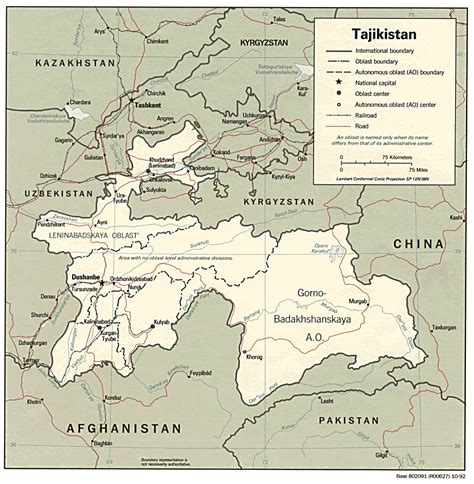 Tajikistan Geography Focusing On Tajikistan