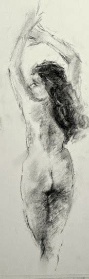 Connie Chadwell S Hackberry Street Studio Nude In Charcoal Original