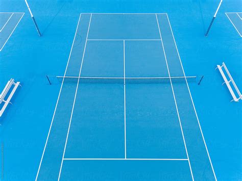 Aerial Views Of Tennis Court By Stocksy Contributor Neal Pritchard