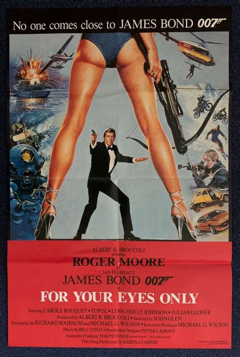 All About Movies For Your Eyes Only Poster Original Movie Promotional 1981 Roger Moore James Bond