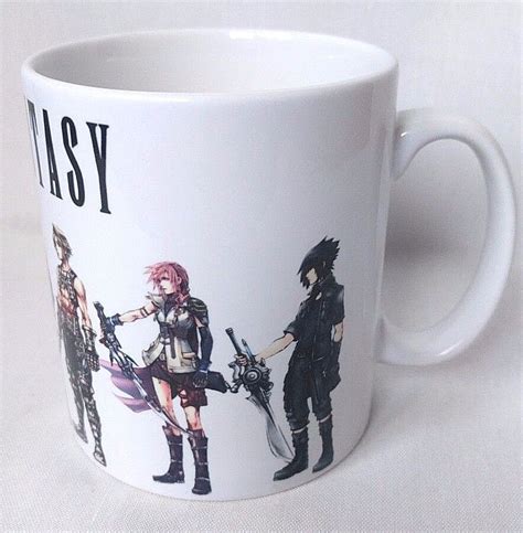 Final Fantasy 7 8 9 10 12 13 15 Main Characters Coffee Mug Cup Jrpg
