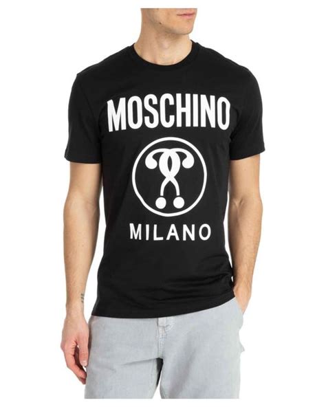 Moschino Double Question Mark T Shirt In Black For Men Lyst
